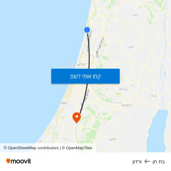 מפת בת חן לורדון