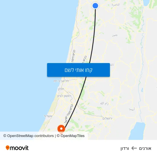 מפת אורנים לורדון