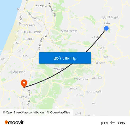 מפת עפרה לורדון
