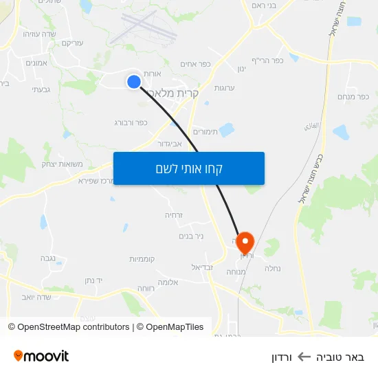 מפת באר טוביה לורדון