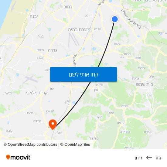 מפת גזר לורדון
