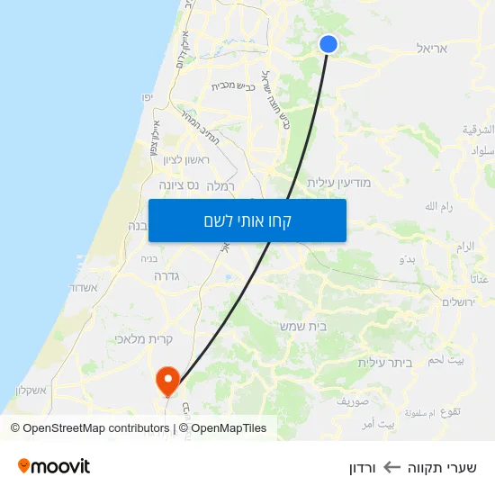 מפת שערי תקווה לורדון