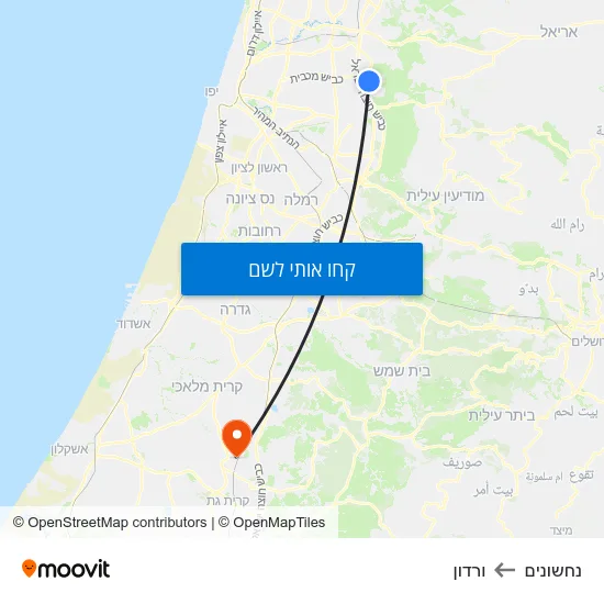 מפת נחשונים לורדון
