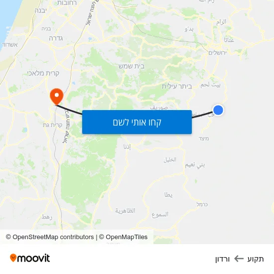 מפת תקוע לורדון