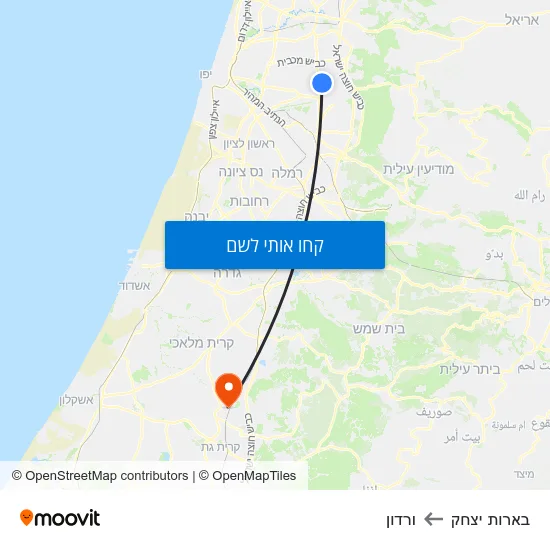 מפת בארות יצחק לורדון