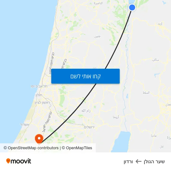 מפת שער הגולן לורדון
