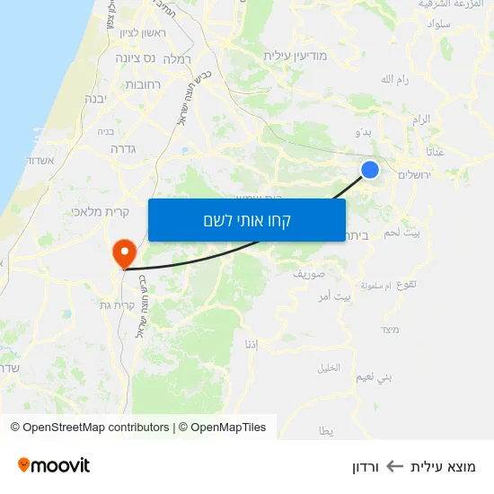 מפת מוצא עילית לורדון