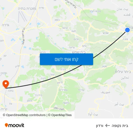 מפת בית נקופה לורדון