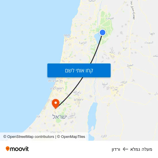 מפת מעלה גמלא לורדון