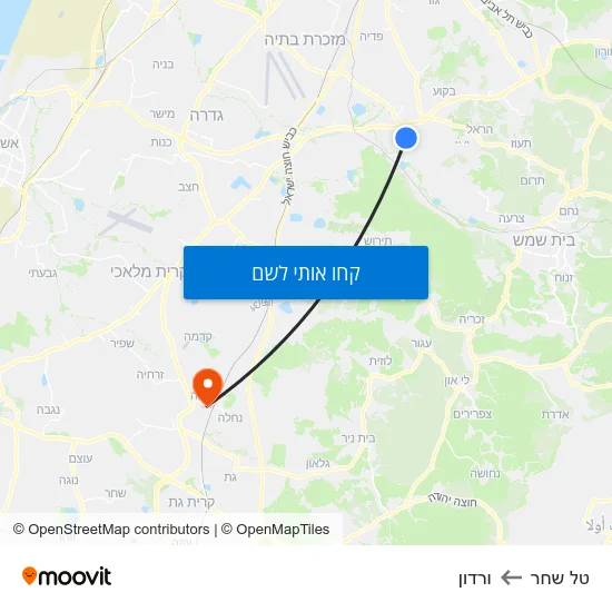 מפת טל שחר לורדון