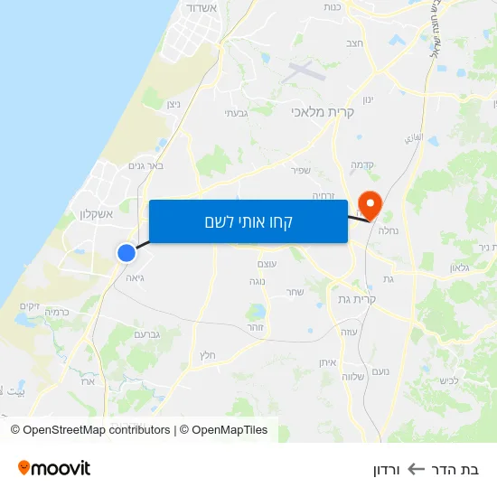 מפת בת הדר לורדון