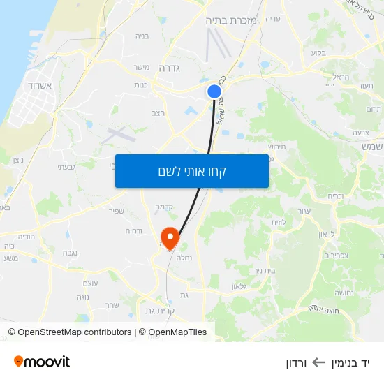 מפת יד בנימין לורדון