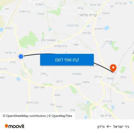 מפת ניר ישראל לורדון