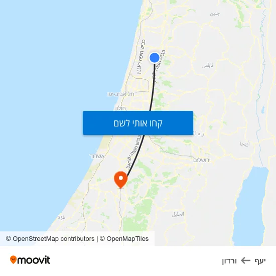 מפת יעף לורדון