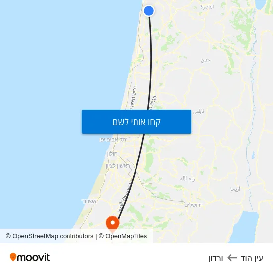 מפת עין הוד לורדון