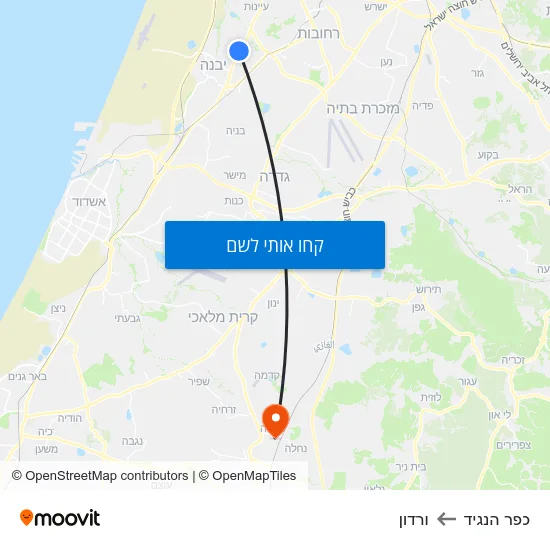 מפת כפר הנגיד לורדון