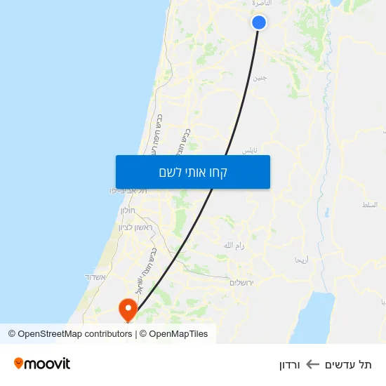 מפת תל עדשים לורדון