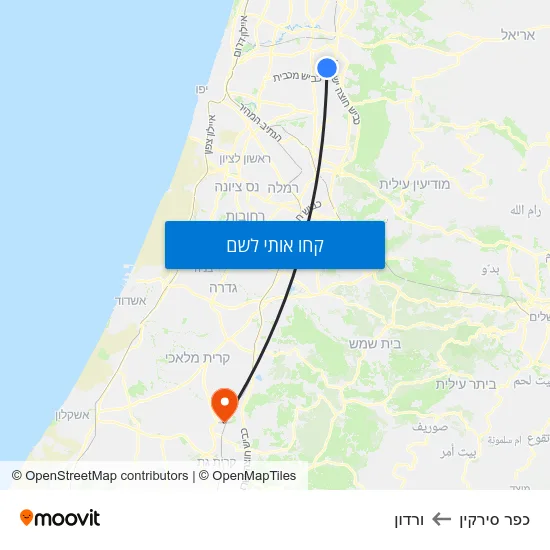 מפת כפר סירקין לורדון