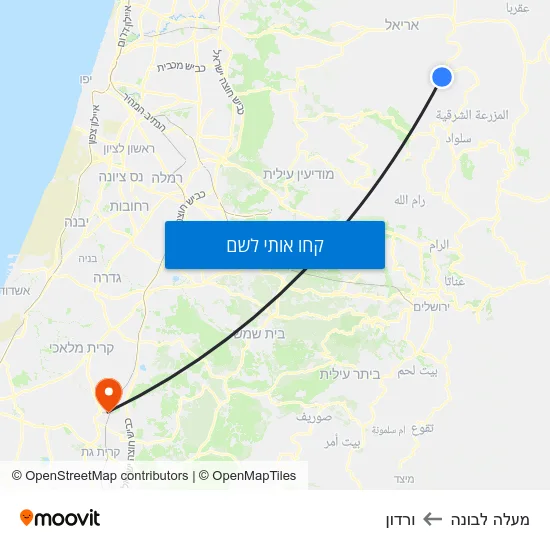 מפת מעלה לבונה לורדון