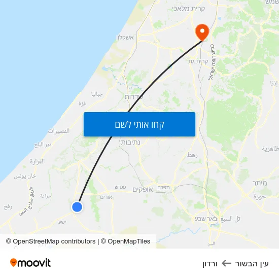 מפת עין הבשור לורדון