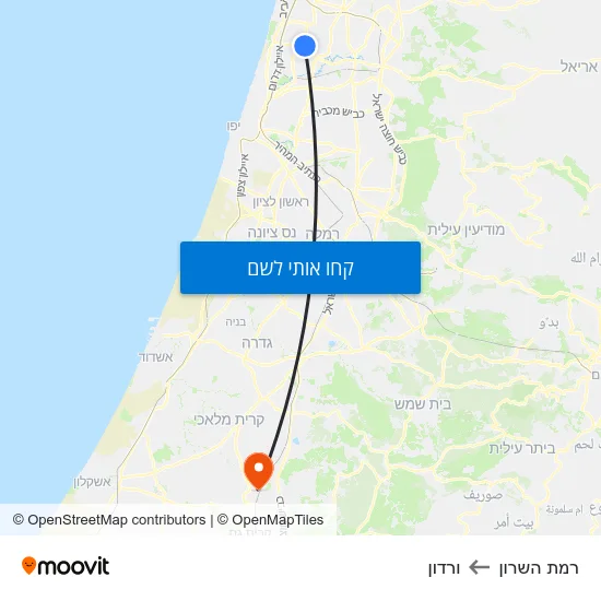 מפת רמת השרון לורדון