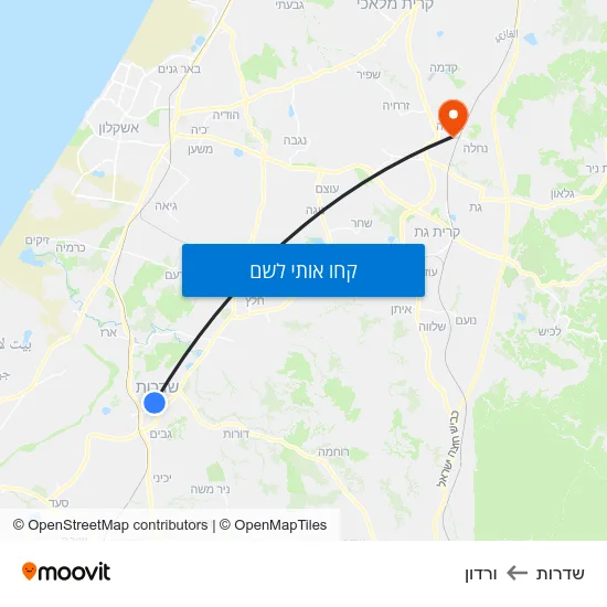 מפת שדרות לורדון