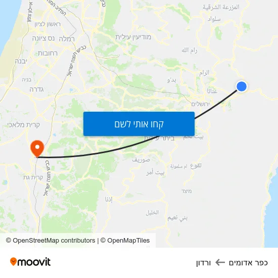 מפת כפר אדומים לורדון