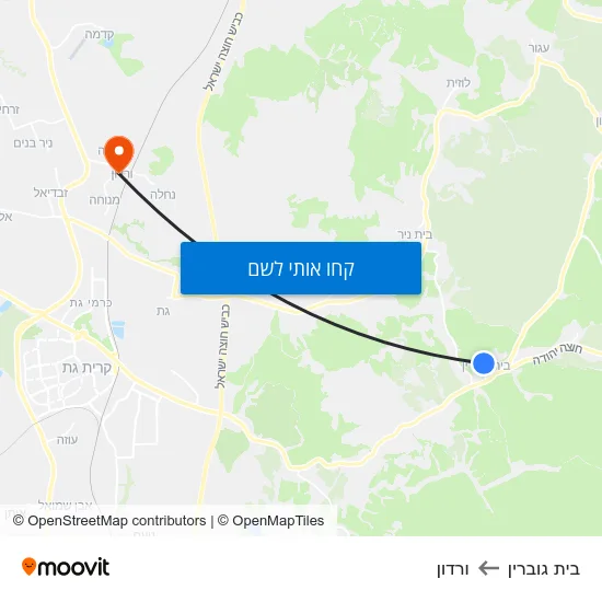 מפת בית גוברין לורדון