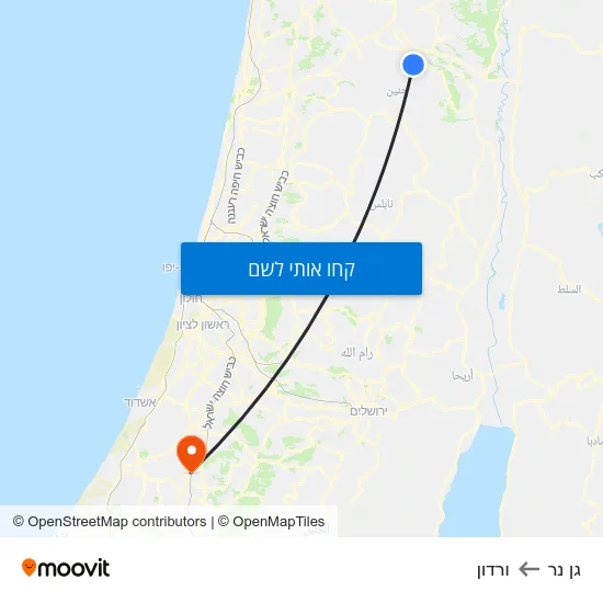 מפת גן נר לורדון