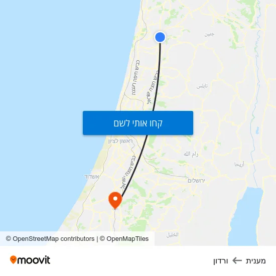 מפת מענית לורדון