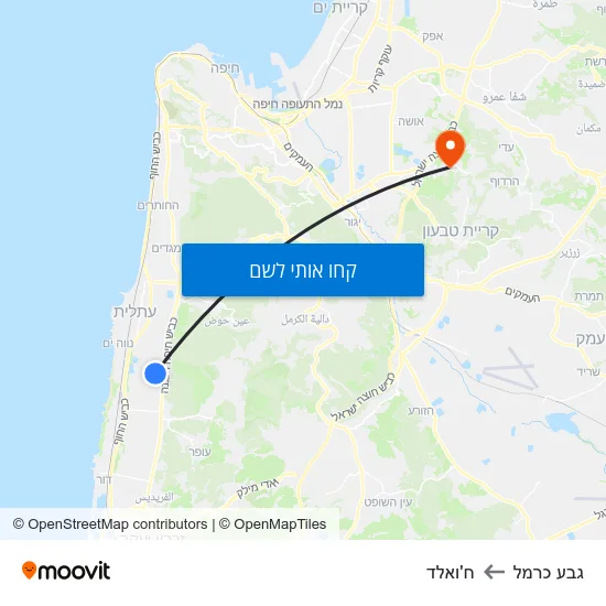מפת גבע כרמל לח'ואלד