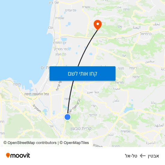 מפת אבטין לטל-אל