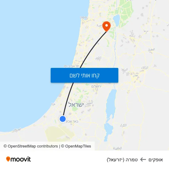 מפת אופקים לטמרה (יזרעאל)