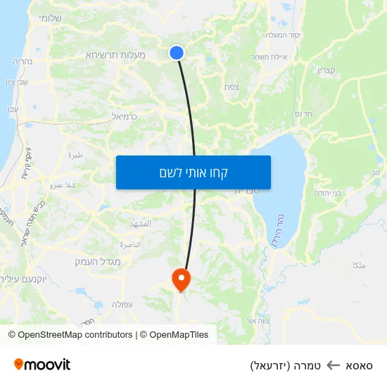מפת סאסא לטמרה (יזרעאל)