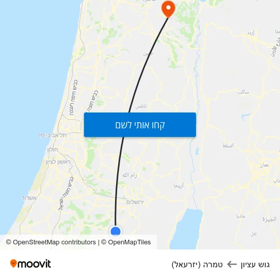מפת גוש עציון לטמרה (יזרעאל)