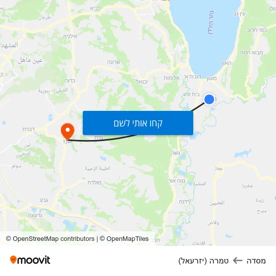 מפת מסדה לטמרה (יזרעאל)