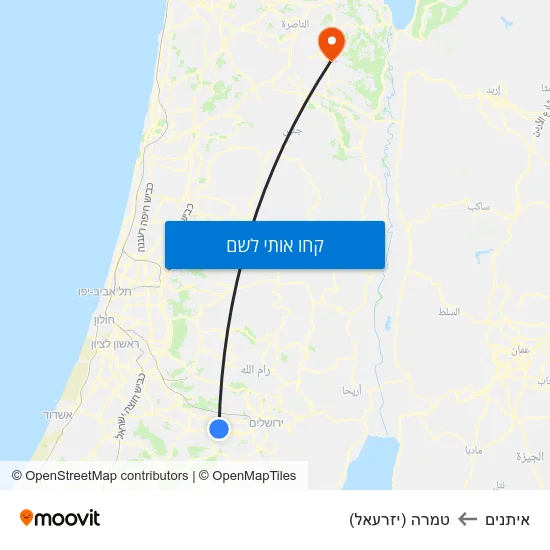 מפת איתנים לטמרה (יזרעאל)