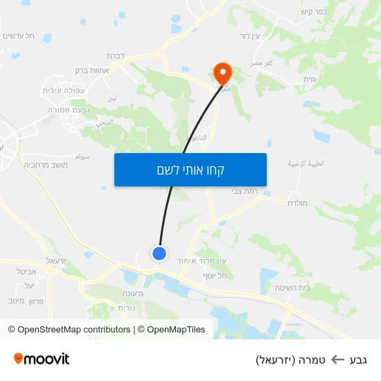 מפת גבע לטמרה (יזרעאל)