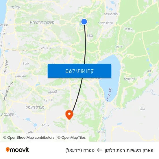 מפת פארק תעשיות רמת דלתון לטמרה (יזרעאל)