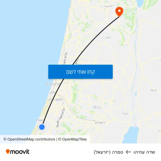 מפת שדה עוזיהו לטמרה (יזרעאל)