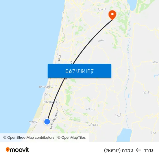 מפת גדרה לטמרה (יזרעאל)