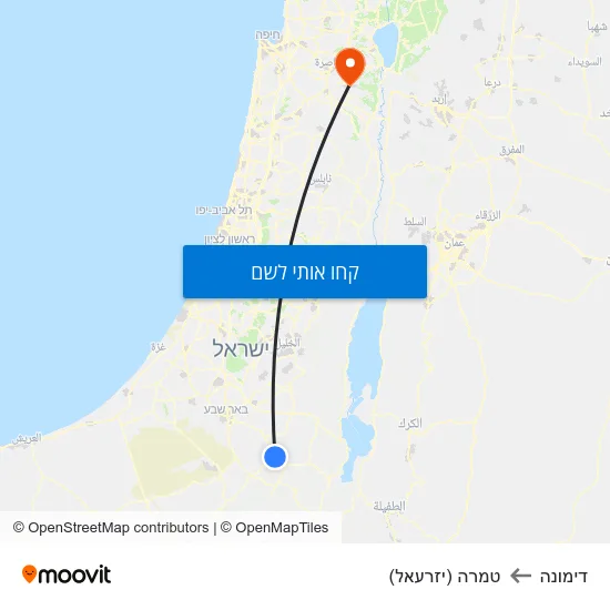 מפת דימונה לטמרה (יזרעאל)
