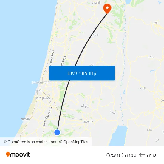 מפת זכריה לטמרה (יזרעאל)