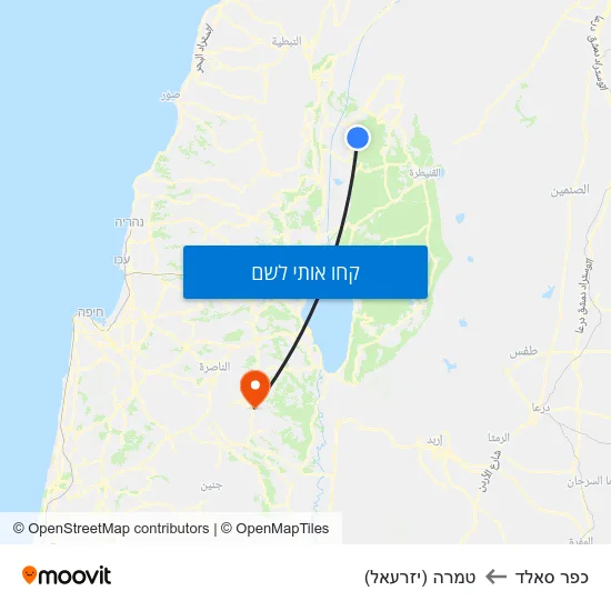 מפת כפר סאלד לטמרה (יזרעאל)