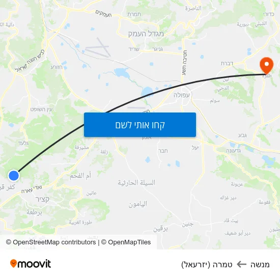 מפת מנשה לטמרה (יזרעאל)