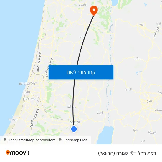מפת רמת רחל לטמרה (יזרעאל)
