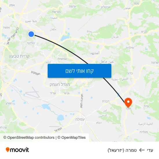 מפת עדי לטמרה (יזרעאל)