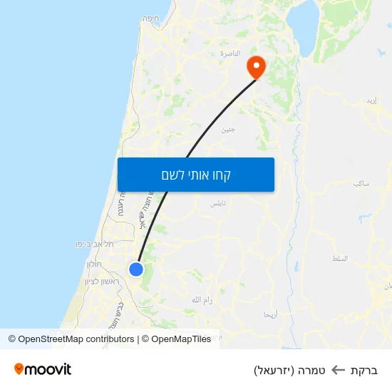 מפת ברקת לטמרה (יזרעאל)