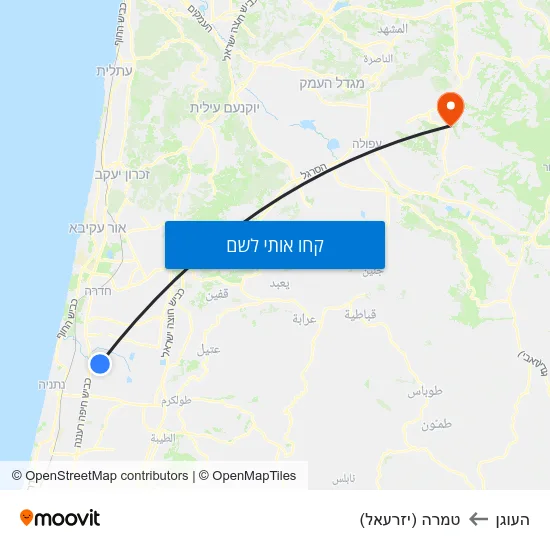 מפת העוגן לטמרה (יזרעאל)