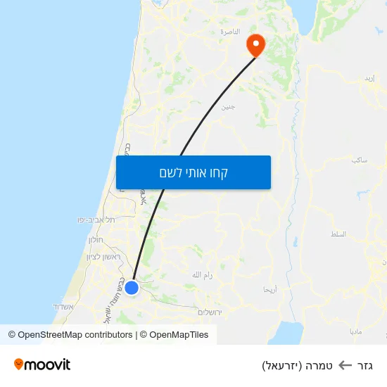 מפת גזר לטמרה (יזרעאל)